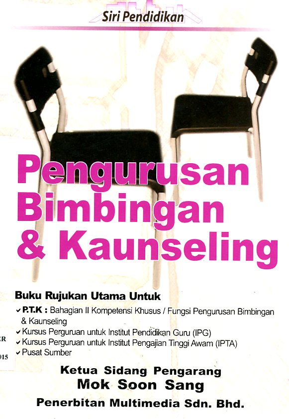 Maklumat Buku TAJUK BUKU : Pengurusan Bimbingan 